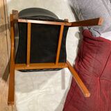 Fauteuil simili cuir noir