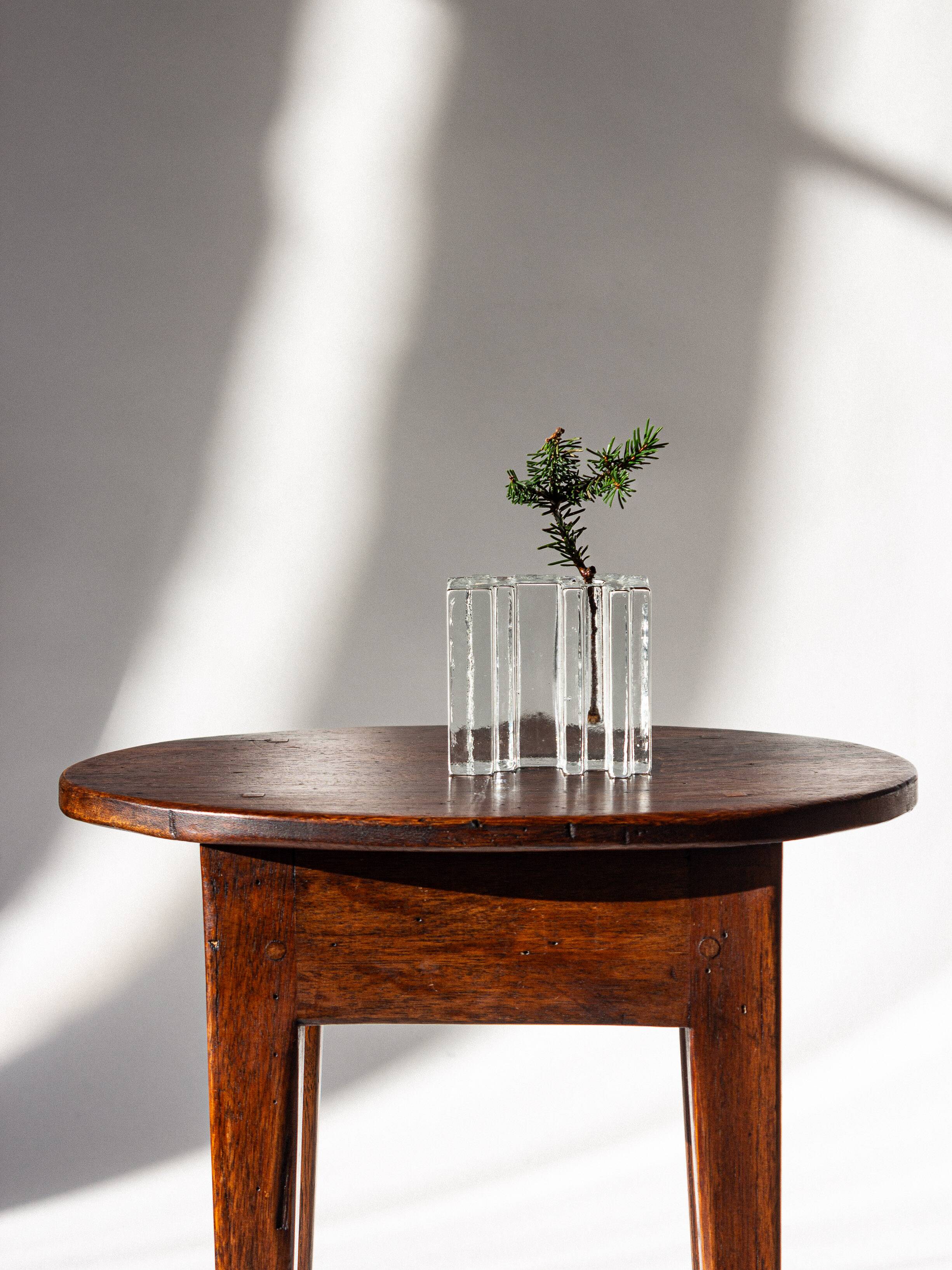 Modernist soliflore vase in molded glass, Germany, 1970s
