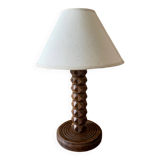 Lampe à poser en bois tourné