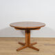 Table à manger ronde extensible en teck des années 1950, Royaume-Uni
