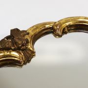 Max Welz Vienna Art Nouveau Hand-Carved Gilded Wood Wall Mirror, Austria, 1930s