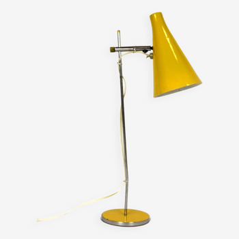 Lampe de Bureau Jaune par Josef Hurka pour Lidokov, 1970s