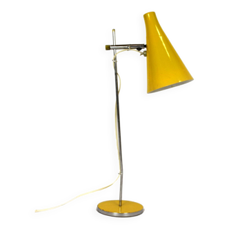 Lampe de Bureau Jaune par Josef Hurka pour Lidokov, 1970s