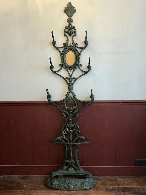 Cast iron coat rack 19th Alfred Corneau Frères Charleville