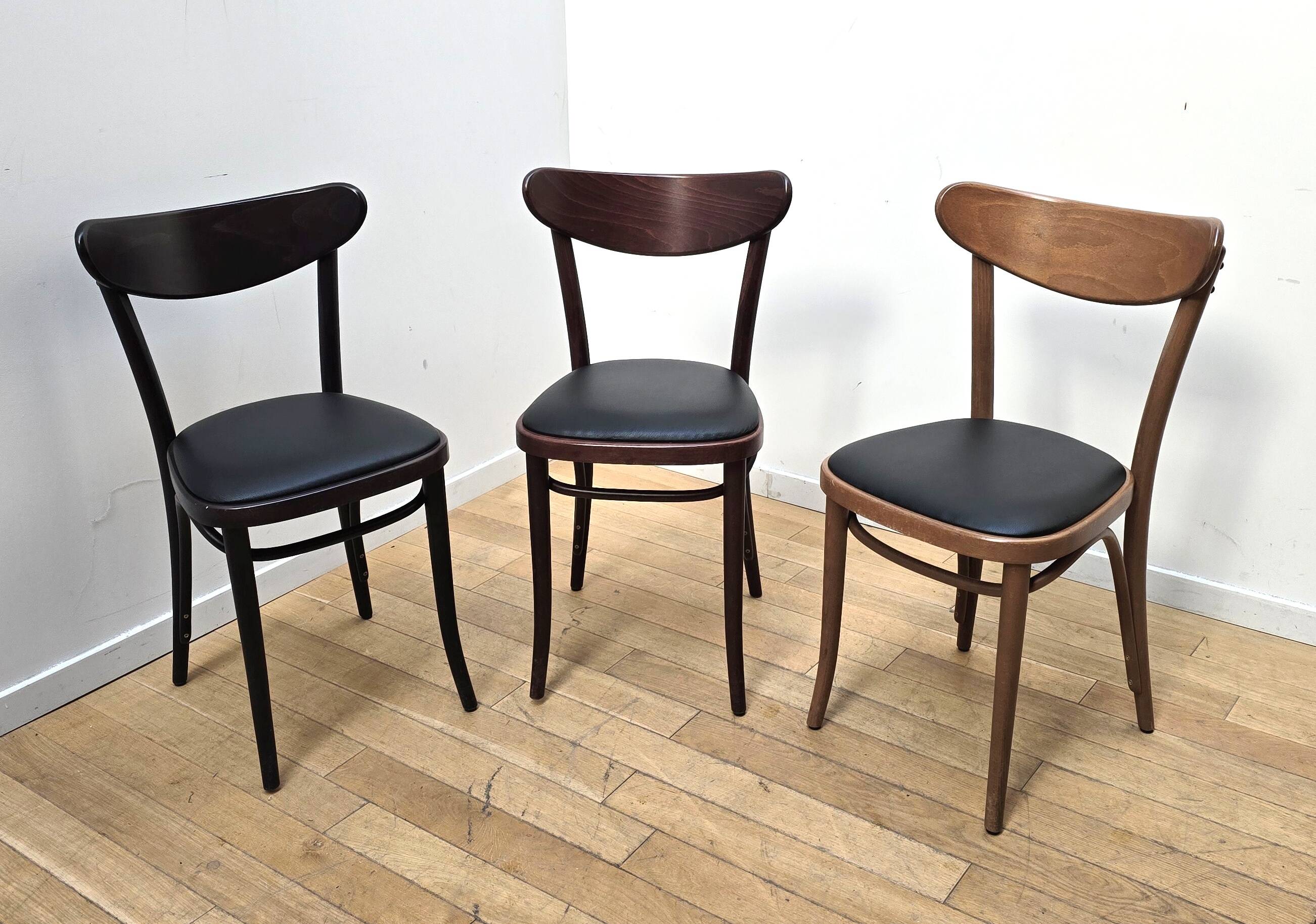 Pair of Banana bistro chairs, TON