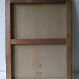 Table, oil on canvas, bouquet of flowers, signed