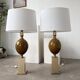 Pair of Philippe Barbier table lamps from the 70s