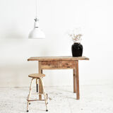 Table console antique en orme rustique