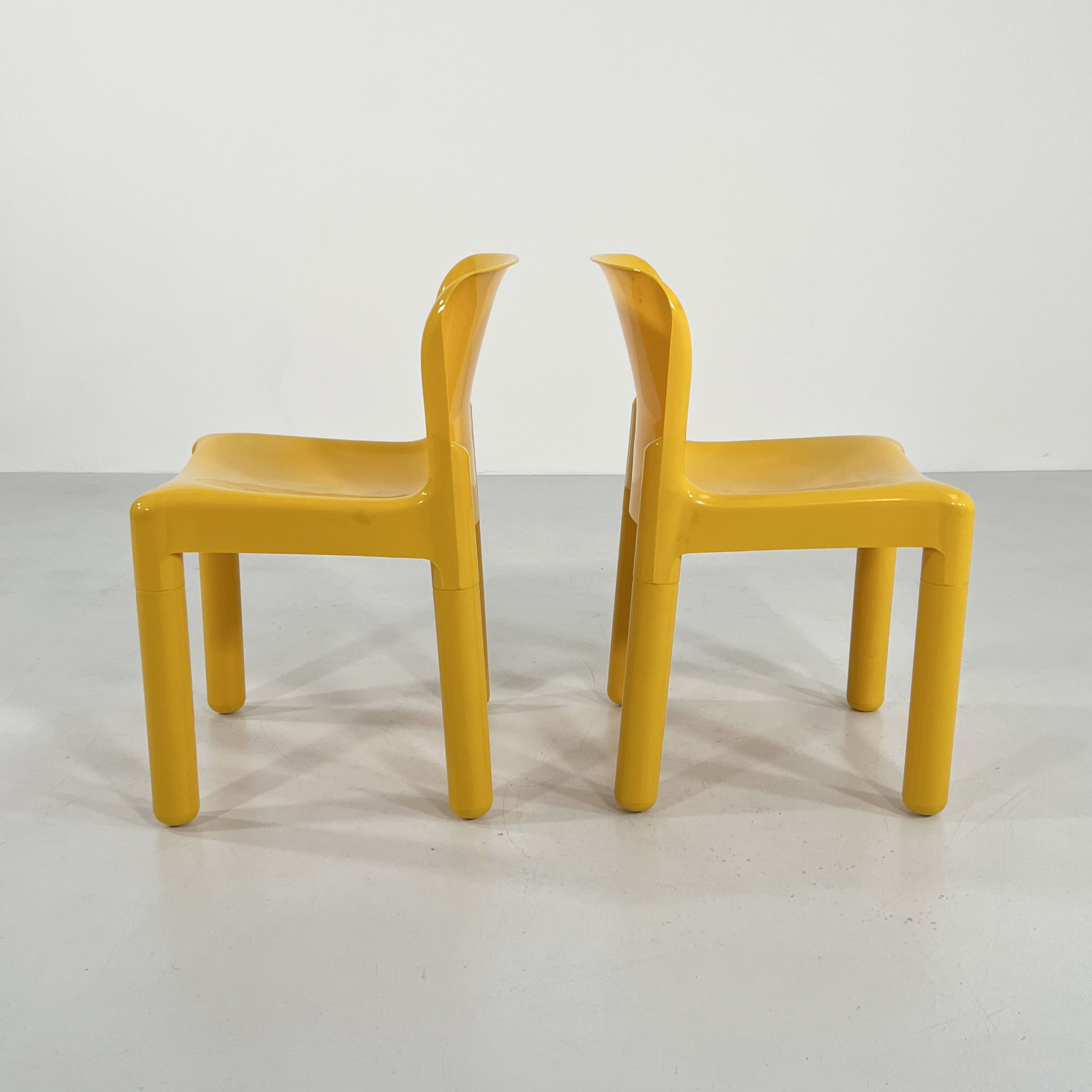 Yellow chair model 4875 by Carlo Bartoli for Kartell, 1970