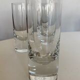 Set of 4 glass cups XL high ball 1970 in half crystal