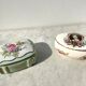Porcelain jewelry box from Limoges Porteron vintage 60s perfect condition