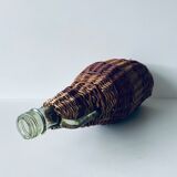 Vintage bottle with wicker