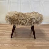 Scandinavian design armchair Aage Christiansen black leather 1950