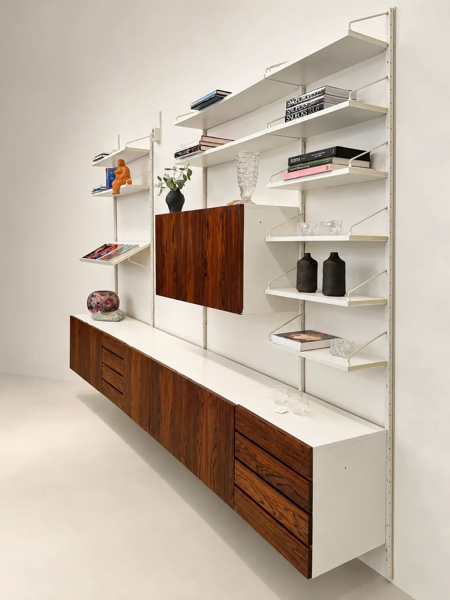 Rosewood modular wall unit, 1960s