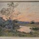 Soleil couchant, huile XIX° par Boulenger