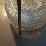 Plafonnier, applique vintage en verre moulé