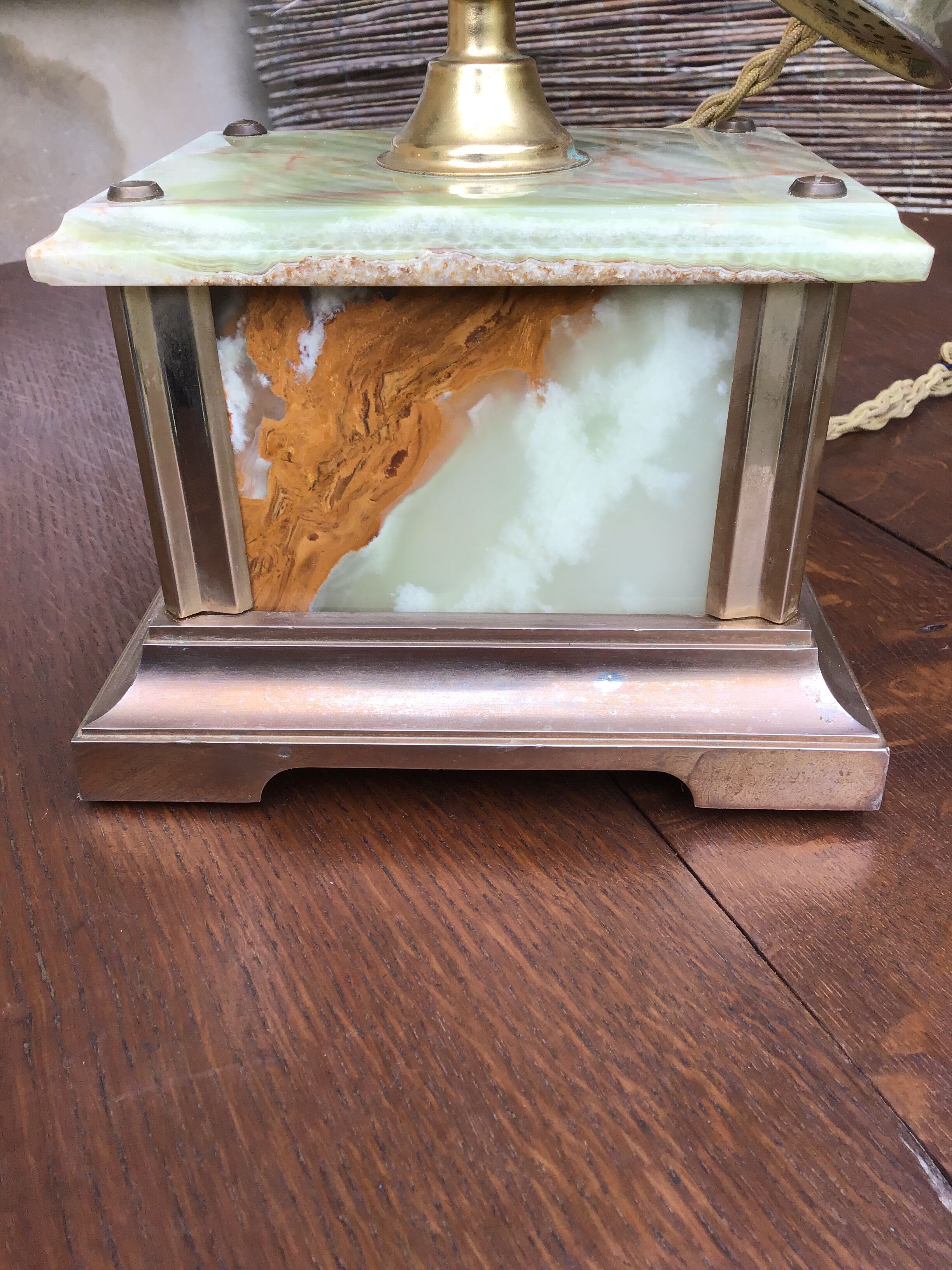 Gold-plated marble and metal phone
