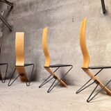Series of 4 Chairs by Pietro Arosio for Airon 1980