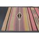 Vintage Turkish Oushak Handmade Wool Cotton Purple Runner Rug 93x234