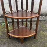 Vintage rattan corner shelf 87 cm