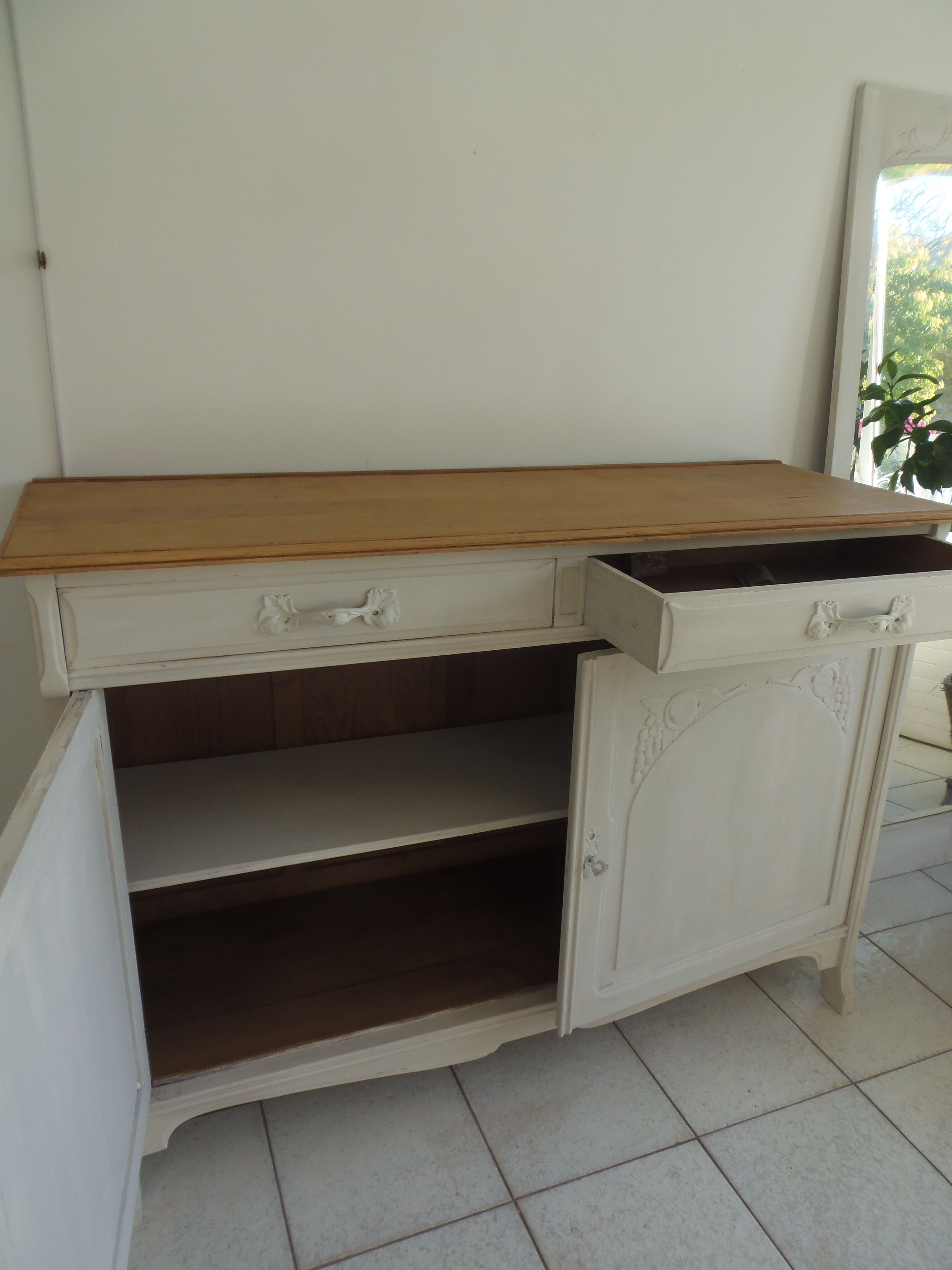 Art deco sideboard patinated