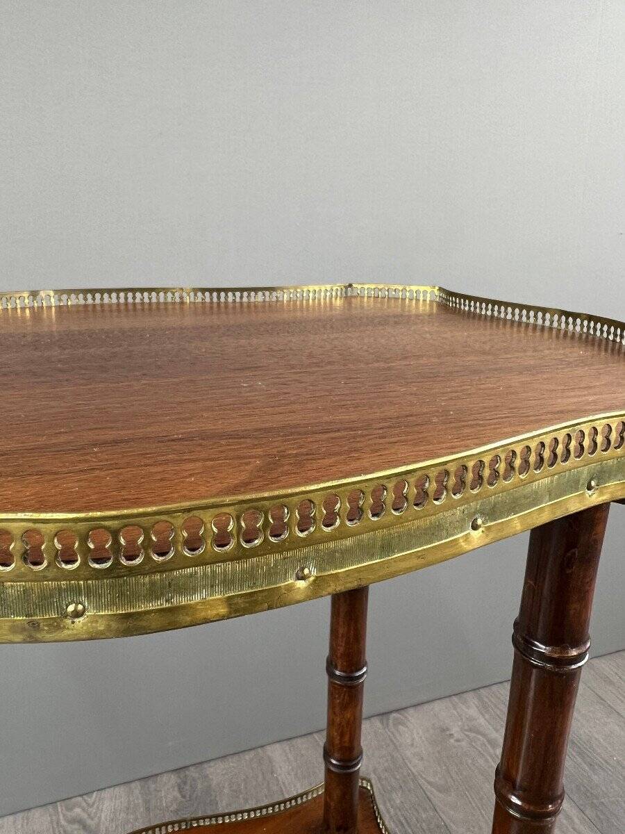 19th Century Wood and Brass Gueridon Table
