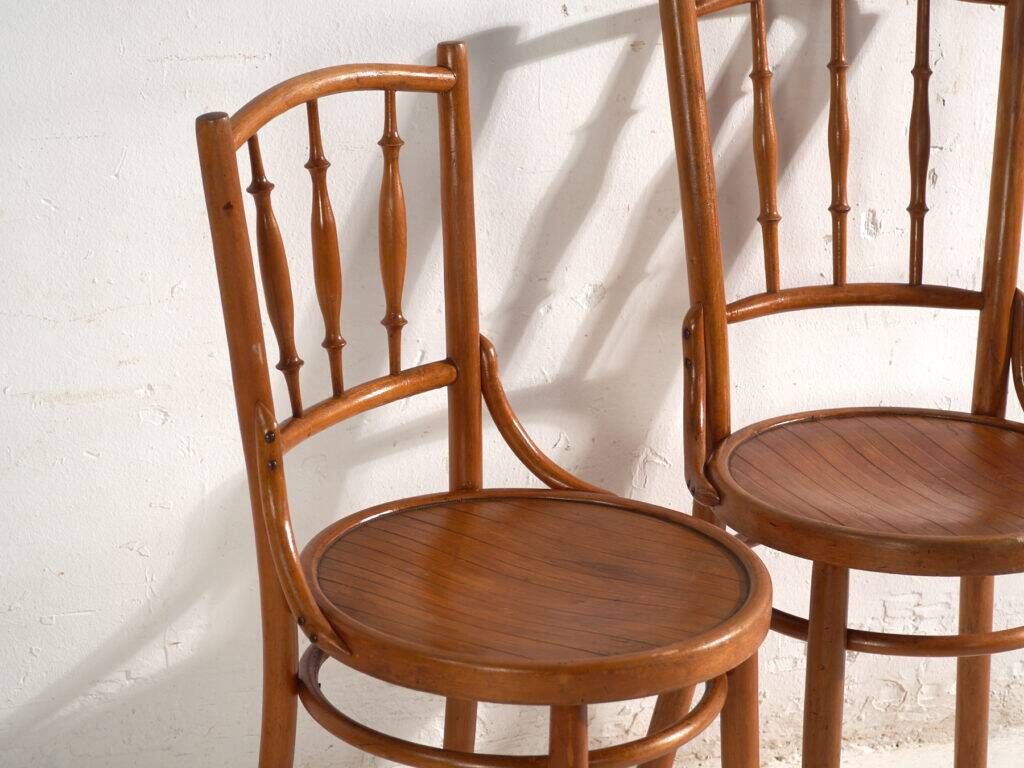 Antique bentwood chairs in Thonet style – Hungary, circa 1960 #8 – Set of 2 pieces