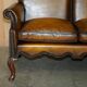 Victorian restored George II style high-back leather canapé