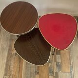 Trio of tripod-legged side tables from the 60s and 70s