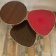 Trio of tripod side tables, 1960s-70s