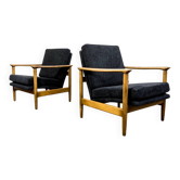 Vintage armchairs Gfm 142 by Edmund Homa, Gfm, Poland, 1960s, set of 2