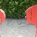 4 garden chairs folding metal wood