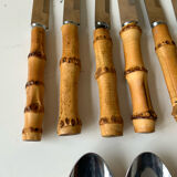 Vintage bamboo cutlery set