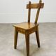 6 brutalist solid wood chairs, chalet decor, vintage