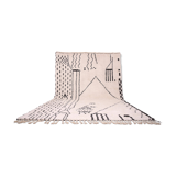 Unique natural wool Moroccan rug 3x2 m