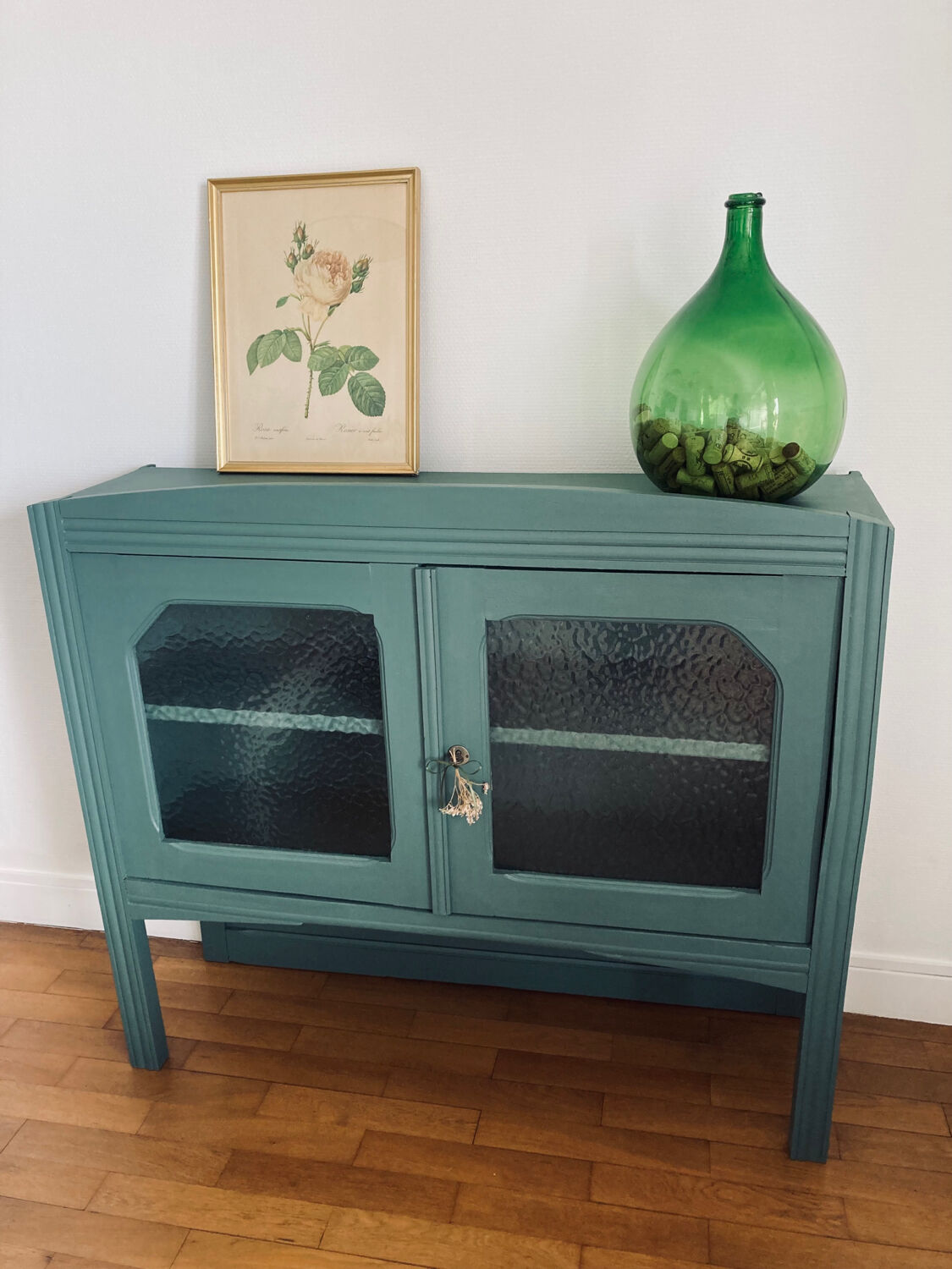 Top of glass buffet china cabinet