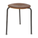Teak and metal tripod stool, Denmark 1960's
