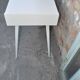 Mid-Century desk/console in dark blue and beige painted wood – Hungarian design from the 1960s.
