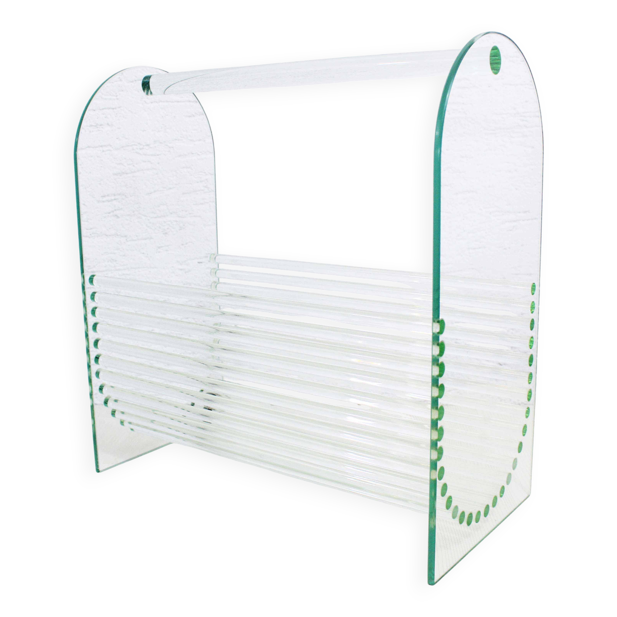 Marais International glass magazine rack