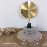 Vintage globe wall lamp in glass and brass base