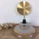 Applique globe vintage en verre et base laiton