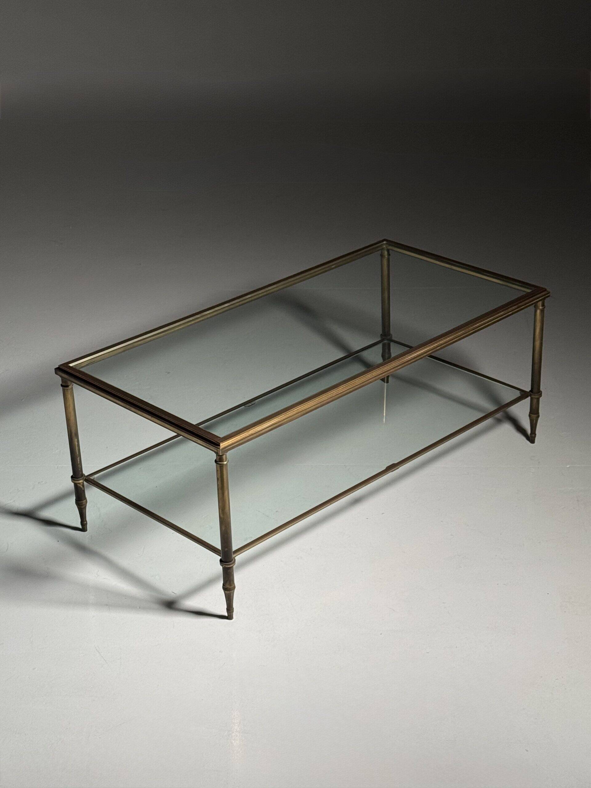 Mid-century glass coffee table
