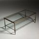 Mid-century glass coffee table