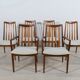 Chaises de salle à manger en teck et tissu du milieu du siècle par Leslie Dandy pour G-Plan, années 1960, lot de 6