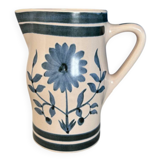 Longchamp blue flower ceramic pitcher
