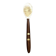 Mother-of-pearl and wood spoon