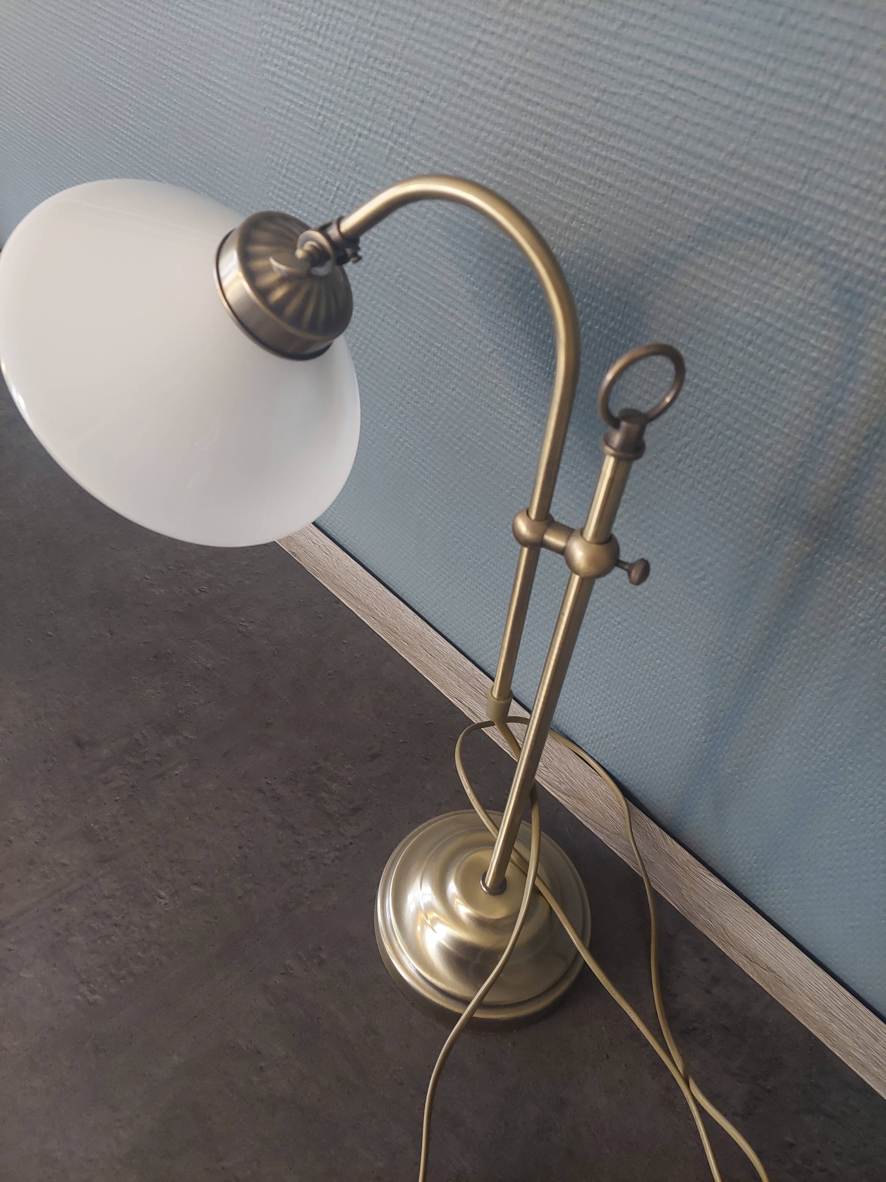 1970 desk lamp in adjustable period gilded brass