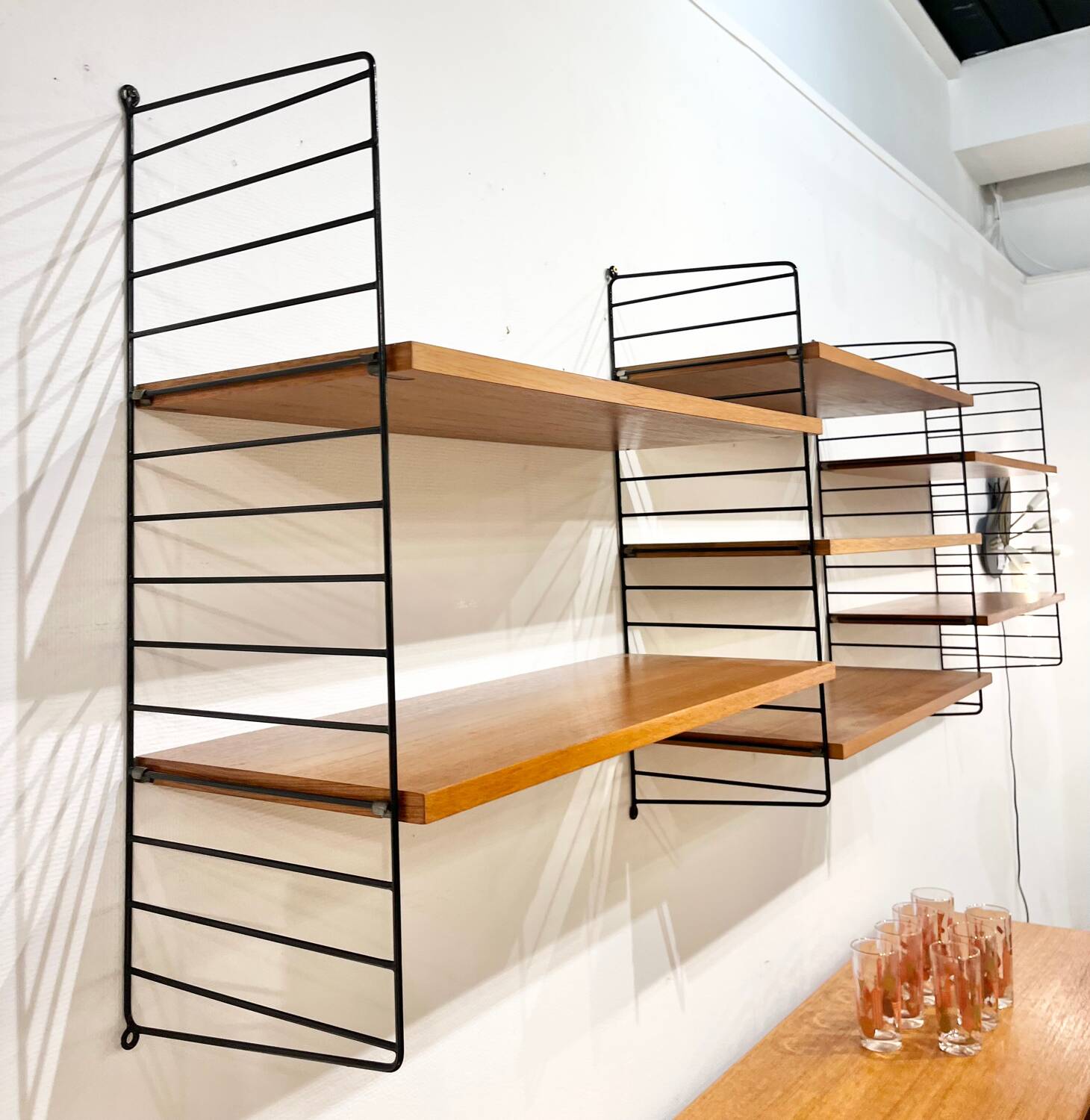String wall shelves by Nisse Strinning, 1960's