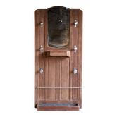 Art Deco walnut coat rack