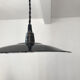 Black metal lampshade suspension